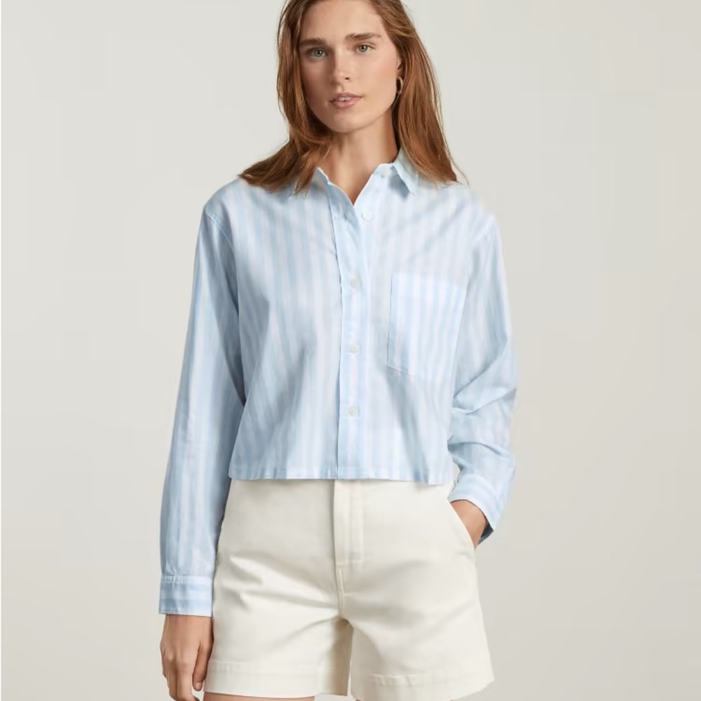 Everlane Silky Cotton Way-Short Shirt - Small